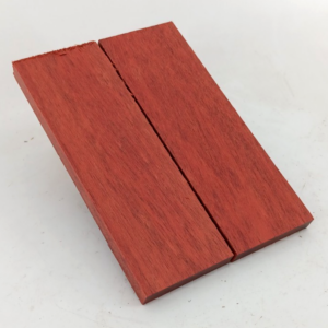 Bloodwood bookmatched knife scales and pistol grips, 2 pieces 3/8" x 2" x 6"