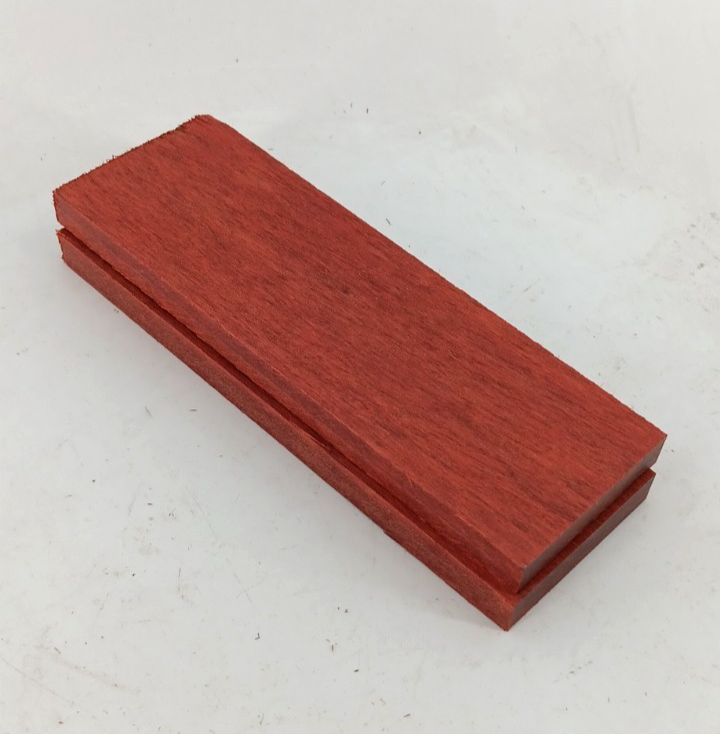 Bloodwood bookmatched knife scales and pistol grips, 2 pieces 3/8" x 2" x 6" - Image 2