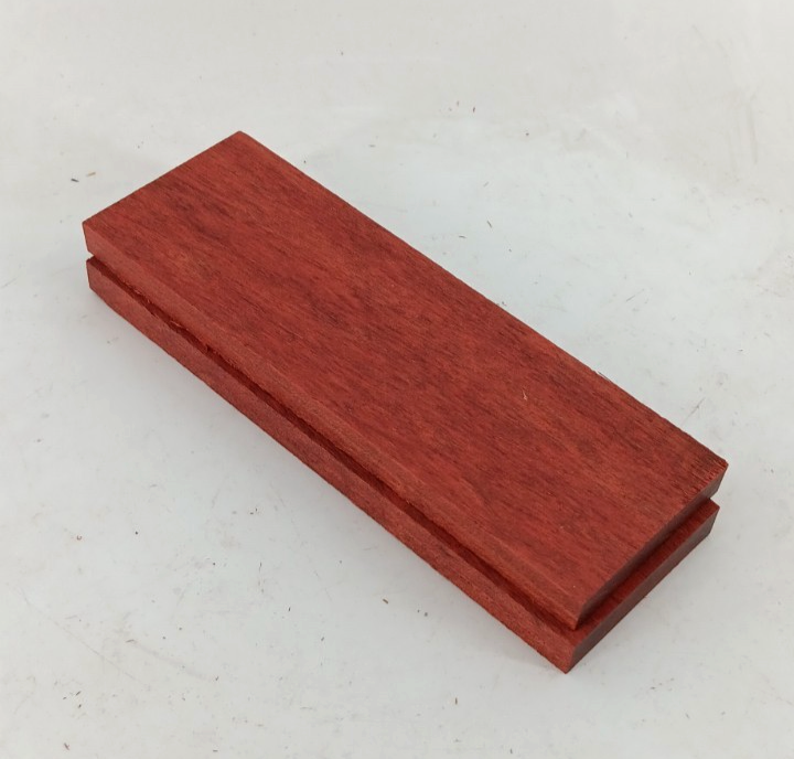 Bloodwood bookmatched knife scales and pistol grips, 2 pieces 3/8" x 2" x 6" - Image 3