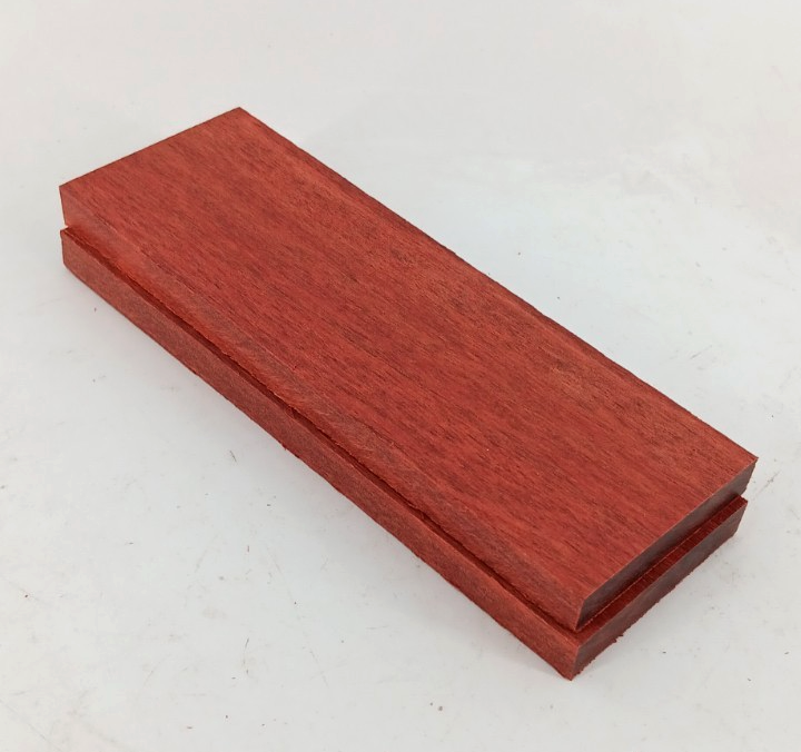 Bloodwood bookmatched knife scales and pistol grips, 2 pieces 3/8" x 2" x 6" - Image 2
