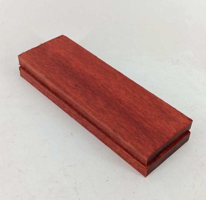 Bloodwood bookmatched knife scales and pistol grips, 2 pieces 3/8" x 2" x 6" - Image 3