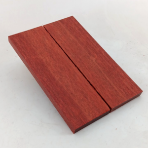 Bloodwood bookmatched knife scales and pistol grips, 2 pieces 3/8" x 2" x 6"