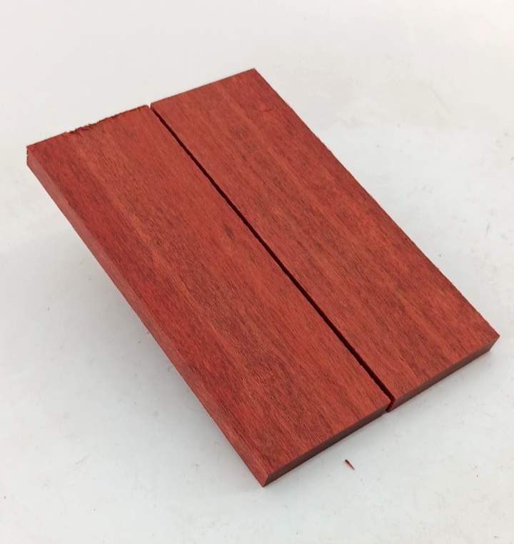 Bloodwood bookmatched knife scales and pistol grips, 2 pieces 3/8 x 2 x 6