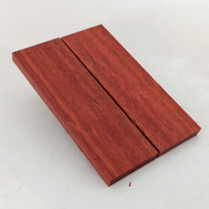 Bloodwood bookmatched knife scales and pistol grips, 2 pieces 3/8" x 2" x 6"