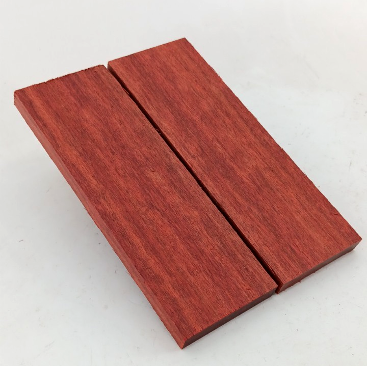 Bloodwood bookmatched knife scales and pistol grips, 2 pieces 3/8" x 2" x 6"