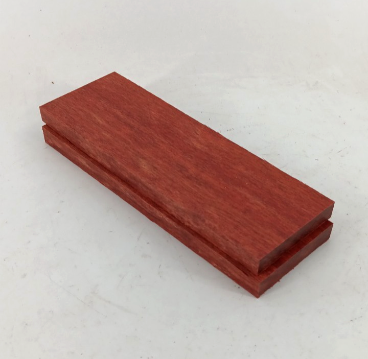Bloodwood bookmatched knife scales and pistol grips, 2 pieces 3/8" x 2" x 6" - Image 3