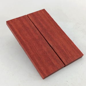 Bloodwood bookmatched knife scales and pistol grips, 2 pieces 3/8" x 2" x 6"