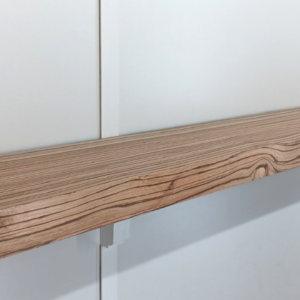 12/4 Zebrawood, Zebrano, Zingana mantel, 2 3/8" x 9 7/8" x 84"