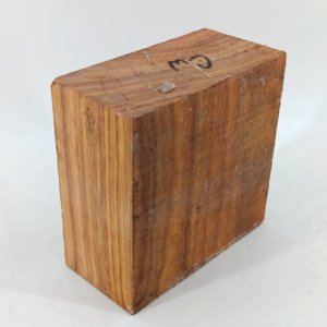 Canarywood turning bowl blank, air-dried and waxed, 3" x 6" x 6"