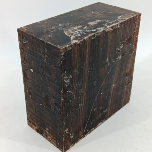 Bocote turning bowl blank, air-dried and waxed, 3" x 6" x 6"