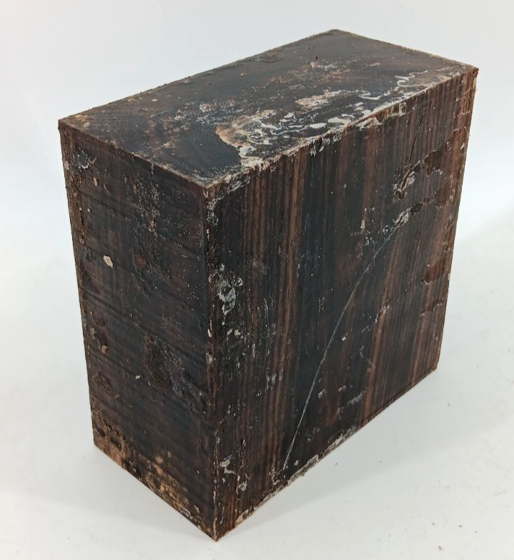 Bocote turning bowl blank, air-dried and waxed, 3" x 6" x 6"