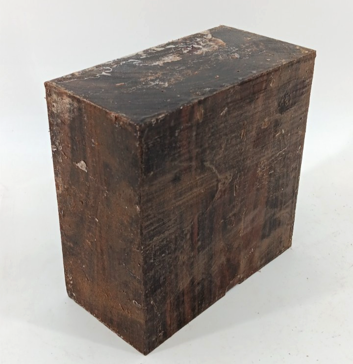 Bocote turning bowl blank, air-dried and waxed, 3" x 6" x 6" - Image 2