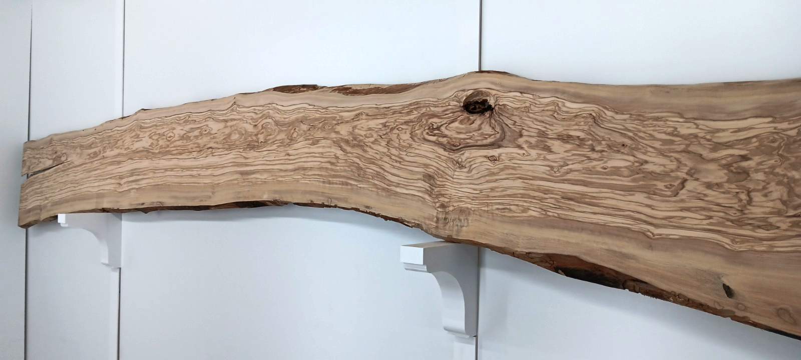 Olive Live-edge Slab, 1" x 10" - 13 1/2" x 100" - Image 3
