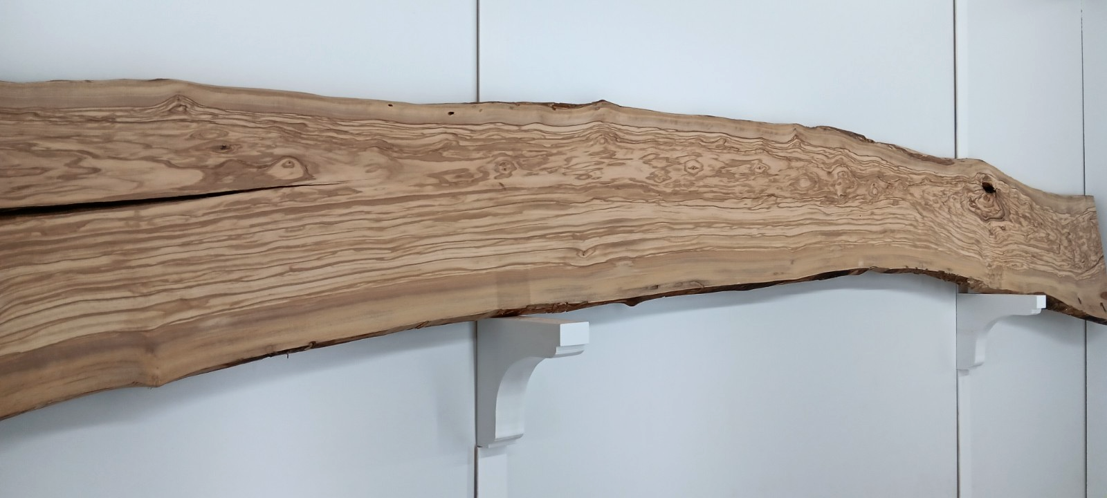 Olive Live-edge Slab, 1" x 10" - 13 1/2" x 100" - Image 4
