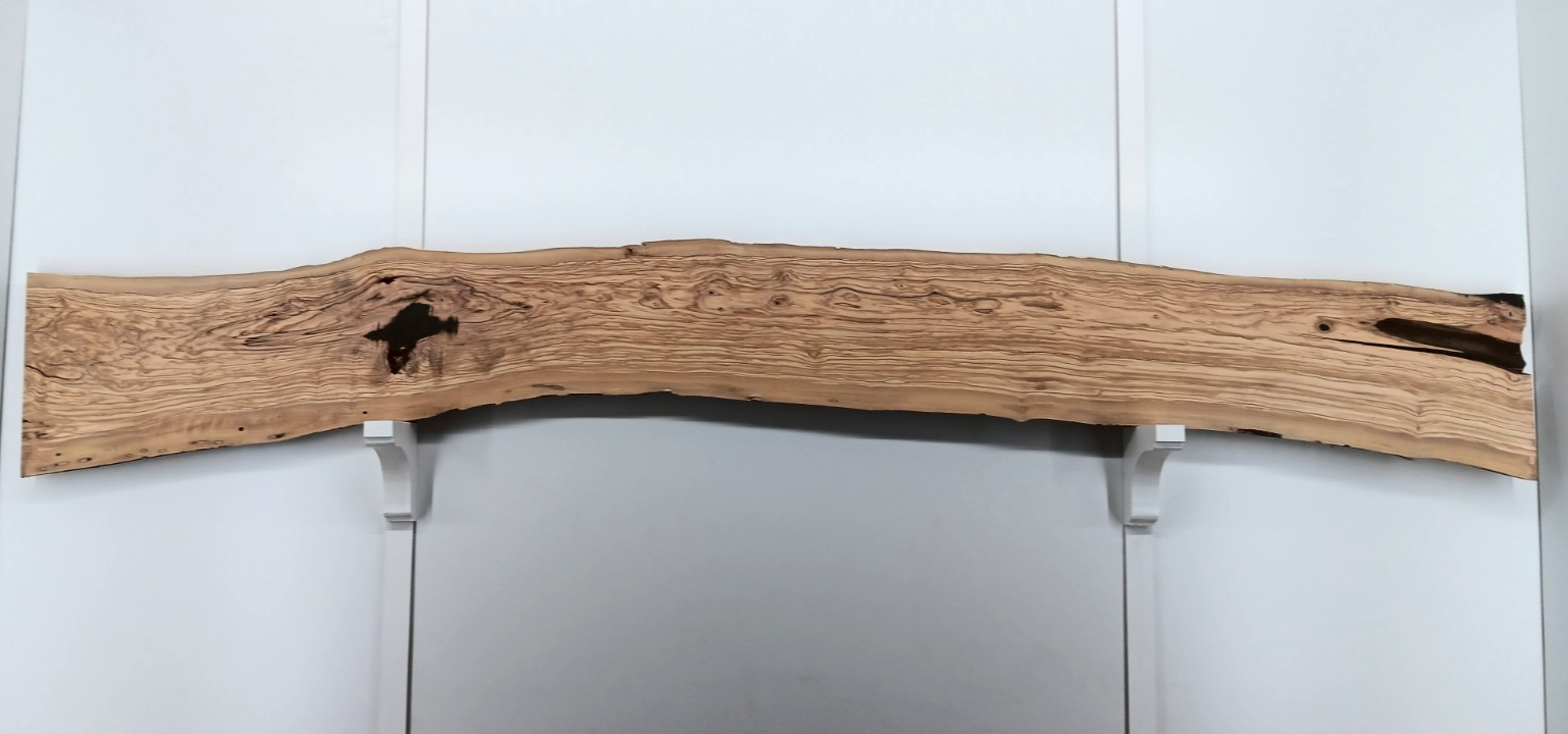Olive Live-edge Slab, 1" x 10" - 13 1/2" x 100" - Image 5