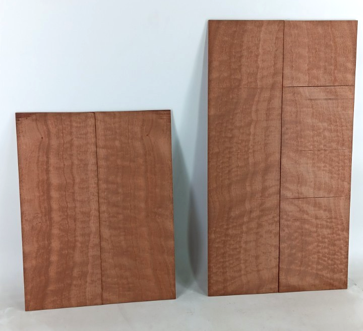 Pomelle Sapele, Bookmatch Ukulele sides/backs, 1/8" x 5 3/4", 2pcs 15", 2pcs 21"