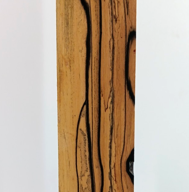 Black and White Ebony,Pale Moon, air-dried and waxed, 15/16" x 3 x 36"