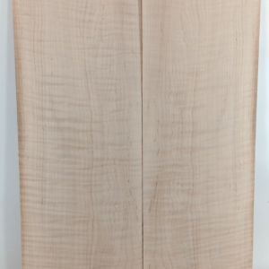 Curly Maple, Bookmatched Acoustic Guitar Back, 2 pcs 1/8" x 8 3/8" x 24"
