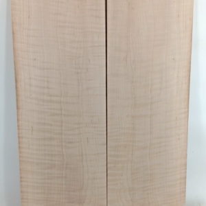Curly Maple, Bookmatched Acoustic Guitar Back, 2 pcs 1/8" x 8 3/8" x 24"