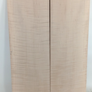 Curly Maple, Bookmatched Acoustic Guitar Back, 2 pcs 1/8" x 8 3/8" x 24"