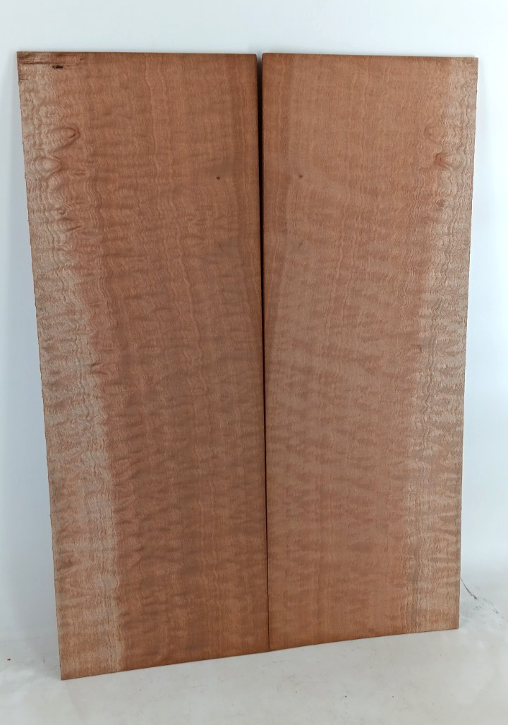 Pomelle Sapele, Bookmatched Acoustic Guitar Backs, 2 pcs 1/8" x 8 3/4" x 24"