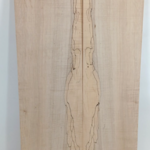 Curly Spalted Maple, Bookmatched Guitar Droptops, 2 pcs 1/4" x 7" x 25"
