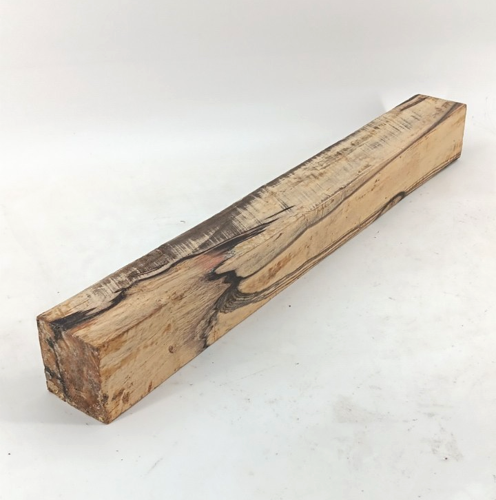 Black & White Ebony turning blank, air-dried and waxed 1 7/8" x 1 7/8" x 17 3/4" - Image 2