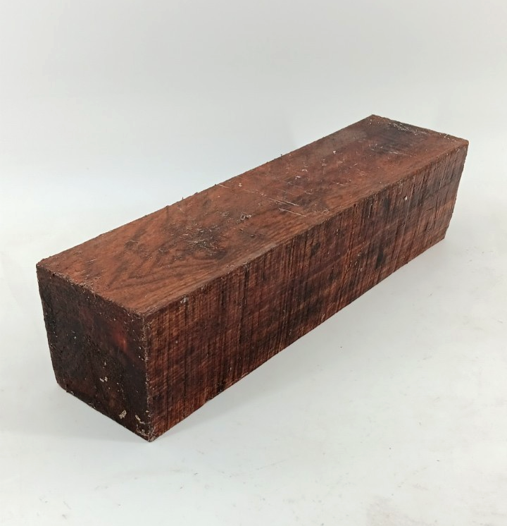 Chechen Rosewood turning blank, air-dried and waxed, 3" x 3" x 12"