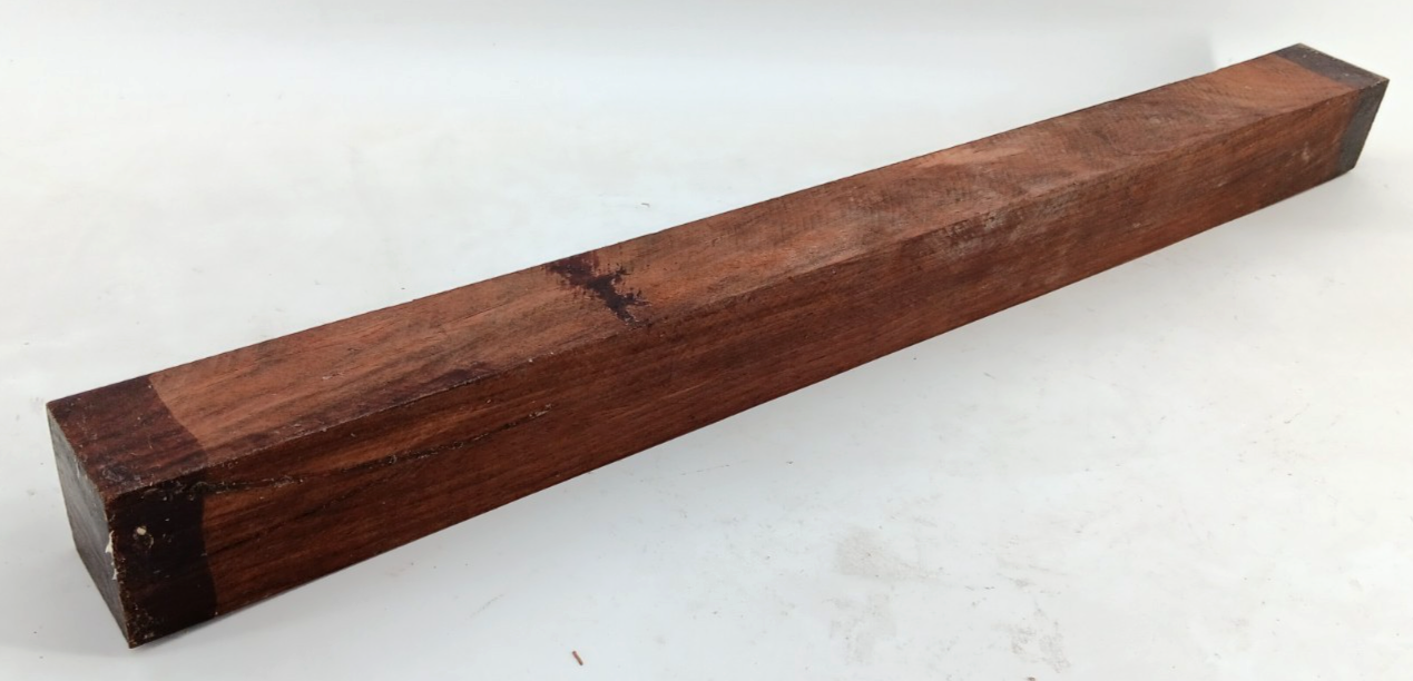 Cocobolo turning blank, air-dried and waxed, 2" x 2" x 24" - Image 2