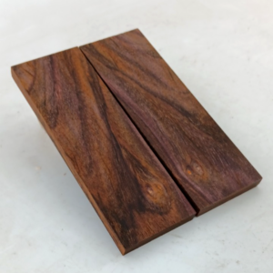 Cocobolo bookmatched knife scales and pistol grips, 2 pieces 3/8" x 2" x 6"