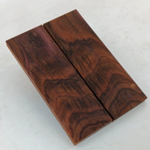 Cocobolo bookmatched knife scales and pistol grips, 2 pieces 3/8" x 2" x 6"