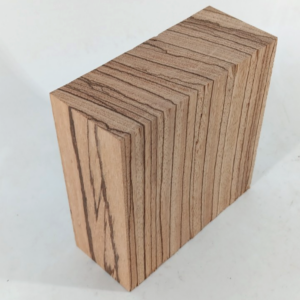 12/4 Zebrawood Bowl Blank, zebrano, zingana, 2 1/4" x 5 1/2" x 5 1/2"