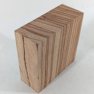 12/4 Zebrawood Bowl Blank, zebrano, zingana, 2 1/4" x 5 1/2" x 5 1/2"