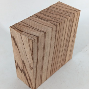 12/4 Zebrawood Bowl Blank, zebrano, zingana, 2 1/4" x 5 1/2" x 5 1/2"