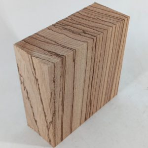 12/4 Zebrawood Bowl Blank, zebrano, zingana, 2 1/4" x 5 1/2" x 5 1/2"