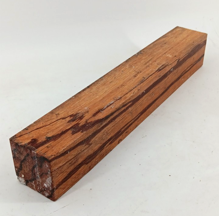 Marblewood turning blank, air-dried and waxed, 1 7/8" x 1 7/8" x 13" - Image 2