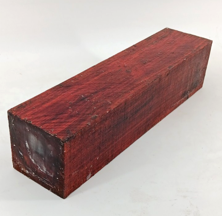 Redheart turning blank, air-dried and waxed, 3" x 3" x 12"