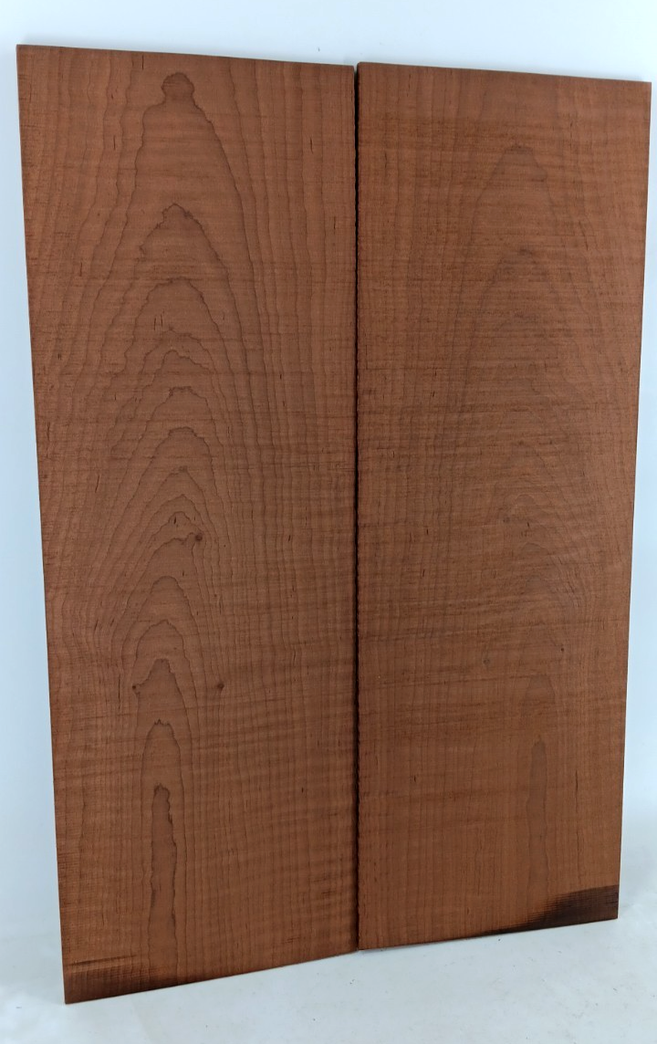 Curly Torrified Maple, Bookmatched Guitar droptops, 2pcs 1/4" x 7 1/2" x 22 1/4"