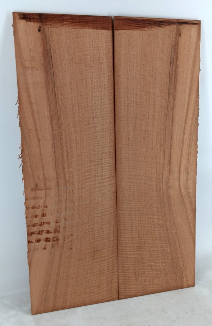 Curly Genuine Mahogany, Bookmatched Guitar droptop, 2pcs 1/4" x 7 1/4" x 22 3/4"