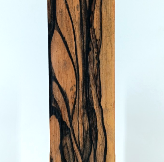 Black and White Ebony, Pale Moon, air-dried and waxed, 7/8" x 3 1/8" x 36 1/4"