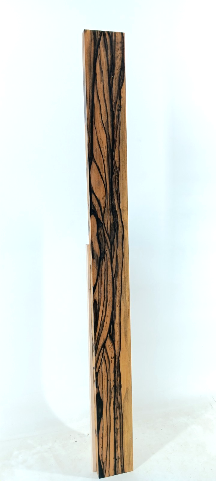Black and White Ebony, Pale Moon, air-dried and waxed, 7/8" x 3 1/8" x 36 1/4" - Image 2