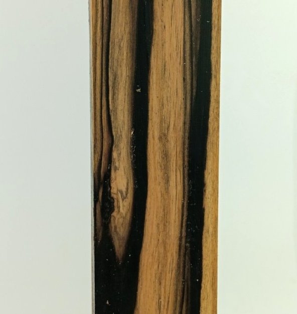Black and White Ebony, Pale Moon, air-dried and waxed, 1 1/8" x 2 5/8" x 21 1/2"