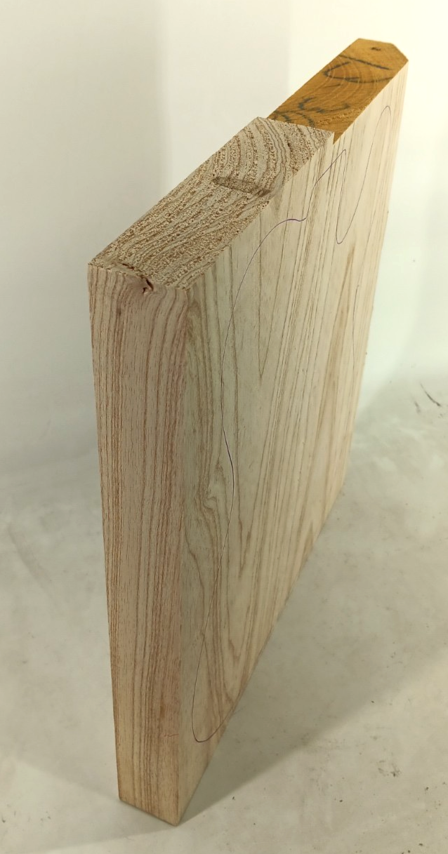 Swamp Ash, 2 piece glued Guitar Solid Body, 1 3/4" x 15" x 17", 8 lbs 11.6 oz - Image 2