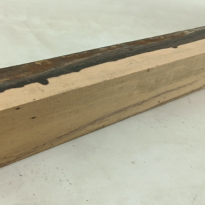 Black and White Ebony, Pale Moon, air-dried and waxed, 1 7/8" x 1 7/8" x 24"