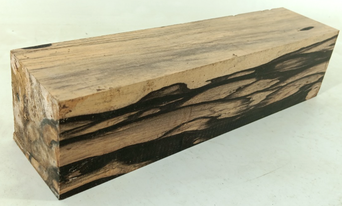 Black and White Ebony, Pale Moon, air-dried and waxed, 3" x 3" x 12" - Image 2