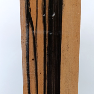 Black and White Ebony, Pale Moon, air-dried and waxed, 1 3/16" x 5 1/8" x 36"