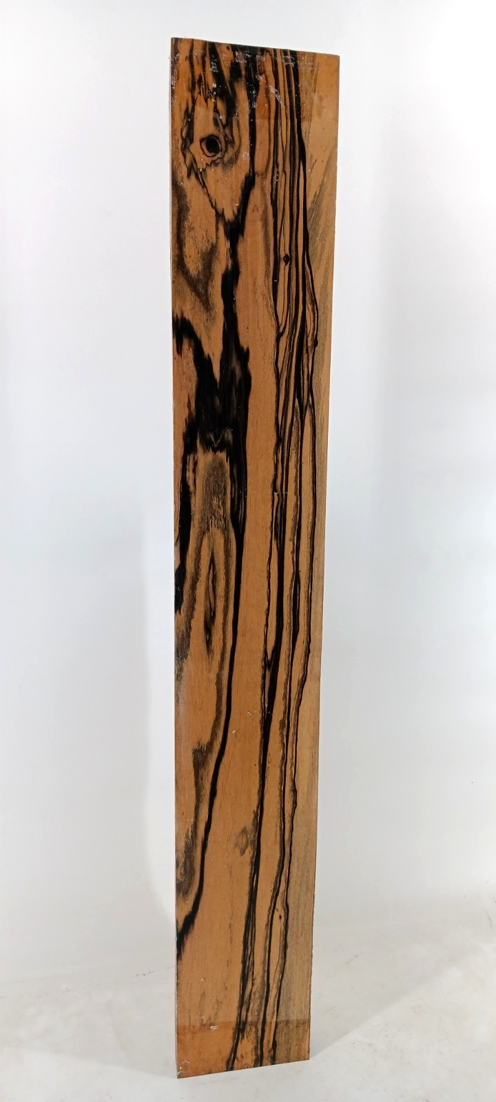 Black and White Ebony, Pale Moon, air-dried and waxed, 1 1/4" x 5 1/8" x 36" - Image 2