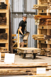 Inside the Frederick Lumber Company workshop