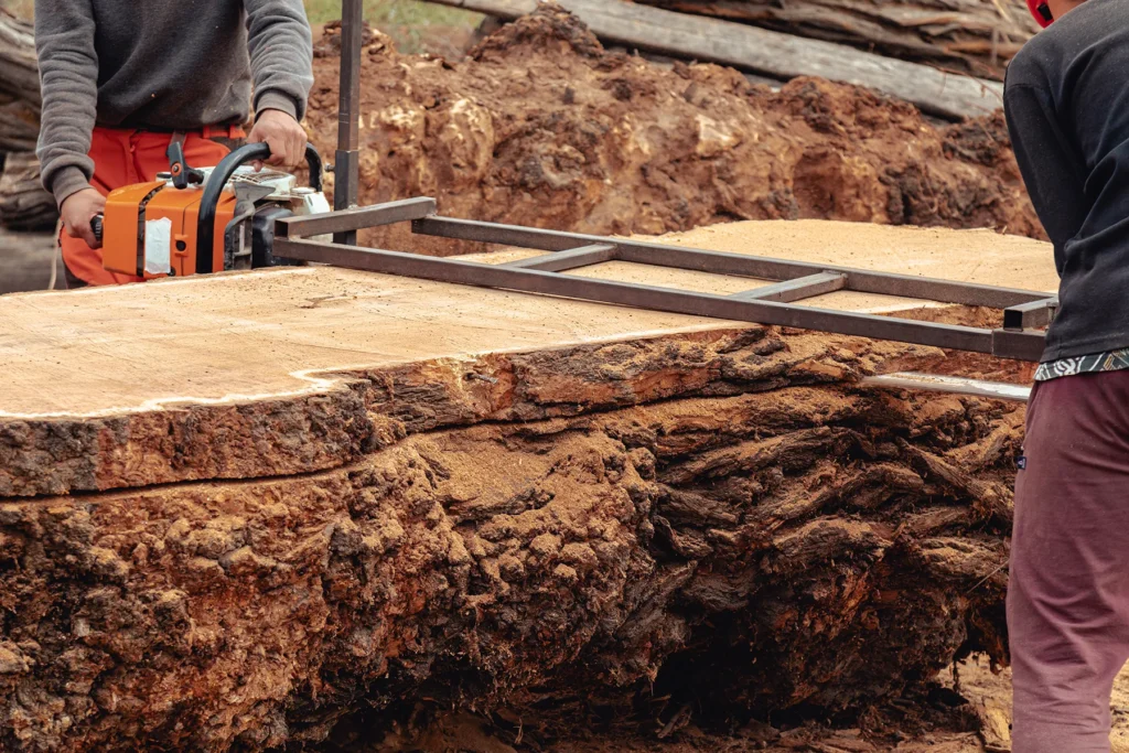 Live-edge wood slab